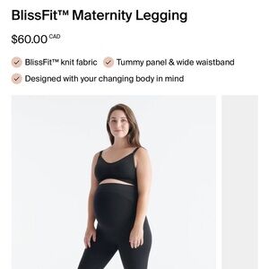 Knix Maternity Black High-Waisted Leggings NWT